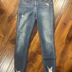 Flying Monkey Dark Blue Distressed Skinny Jeans